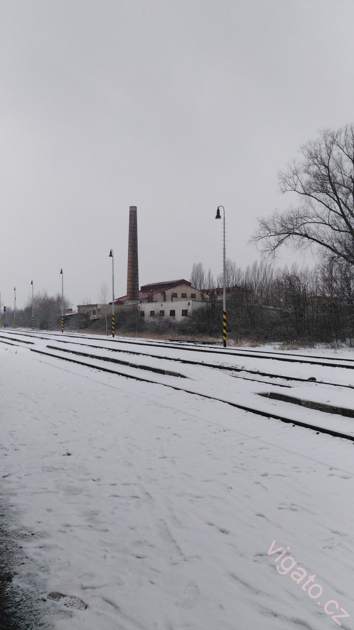 Z nádraží v Novém Boru, leden 2021