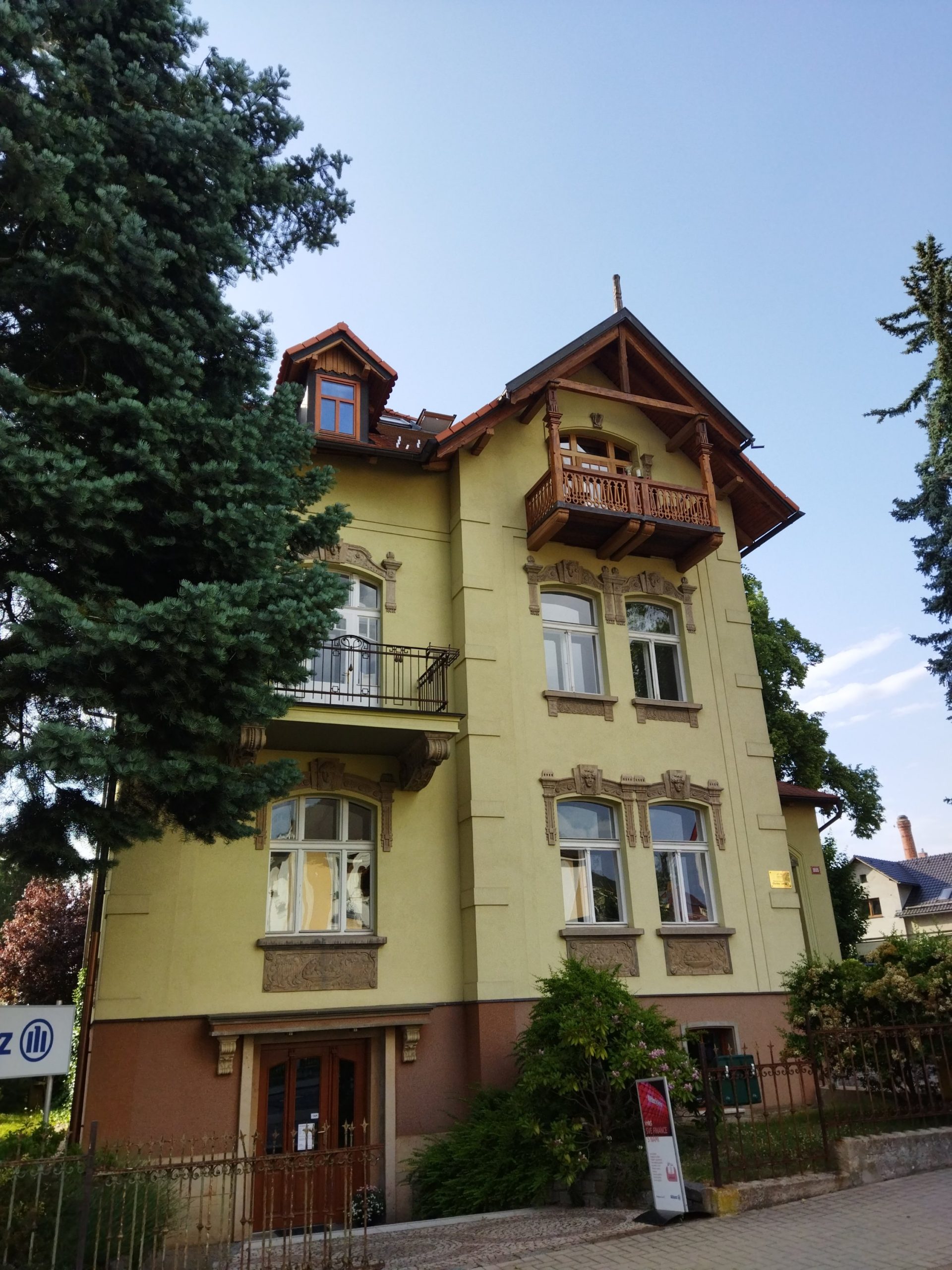 Ulice Národní a Generála Svobody ve Varnsdorfu