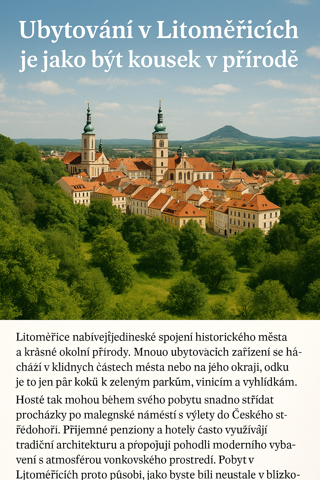 Historické ubytování v Terezíně – jen pár minut od nádraží Bohušovice
