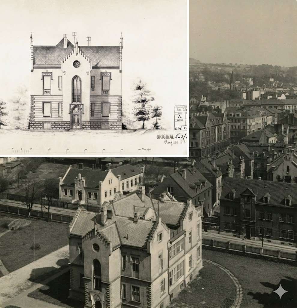 Od plánu k realitě: Neo-gotický skvost na Brněnské v Ústí nad Labem (1873)