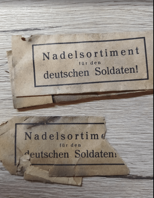 Historische Wehrmacht-Nähnadelpackung: Nadelsortiment für den deutschen Soldaten